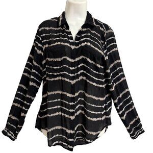 Cloth & Stone Sheer Tunic Blouse SZ XS Coastal‎ Resort Chic Gauzy